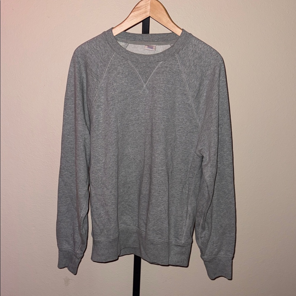 J. Crew Men's Gray  Classic Crewneck 100% Cotton Sweater Size M